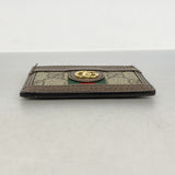 【6he4464】グッチ カードケース オフィディア 523159 PVC ブラウン ゴールド金具【中古】レディース