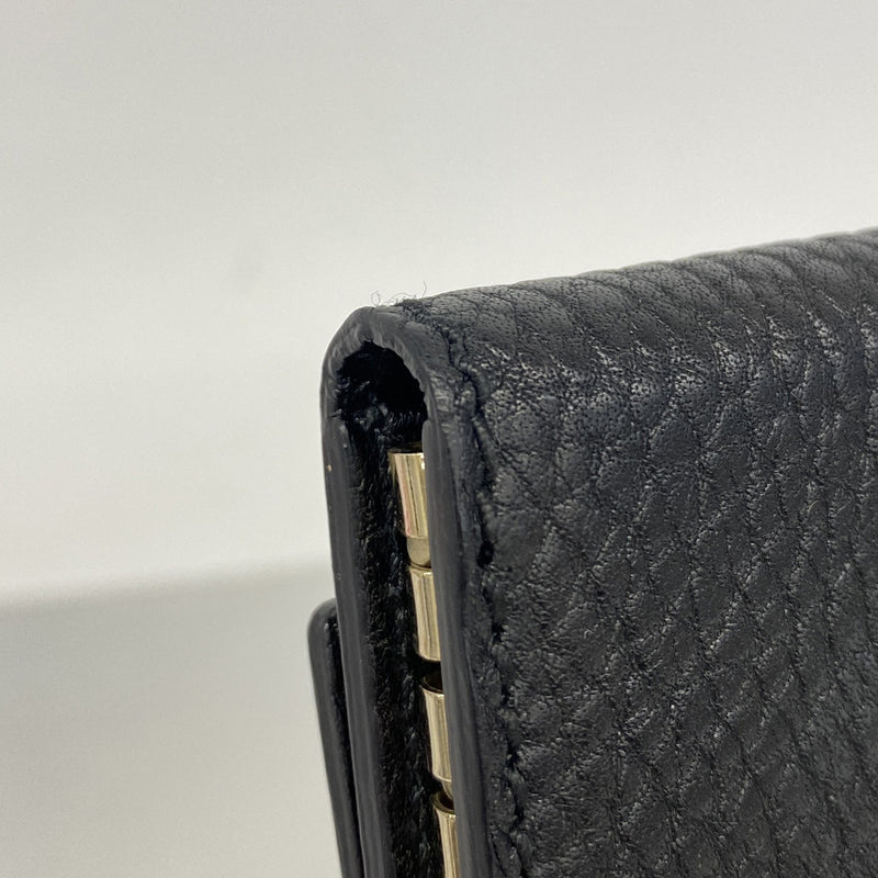 【6he4465】グッチ キーケース 131960 レザー ブラック シャンパンゴールド金具【中古】メンズ レディース ユニセックス