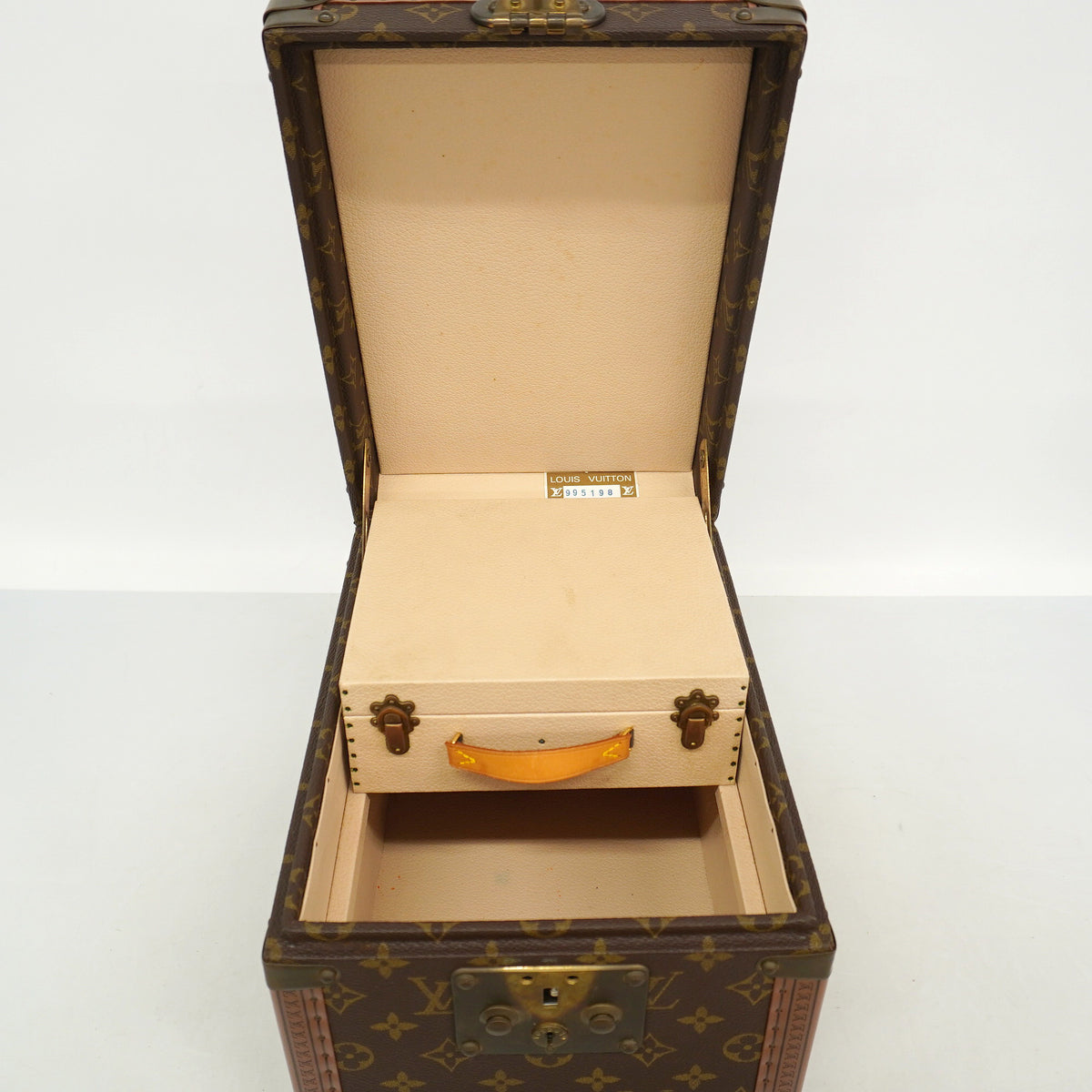 【6he4475】ルイヴィトン メイクボックス モノグラム ボワットフラコン M21828 ブラウン【中古】メンズ レディース ユニセックス