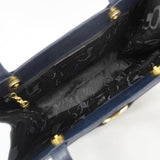 【6he4476】サルヴァトーレフェラガモ トートバッグ ヴァラ レザー ネイビー ゴールド金具【中古】レディース