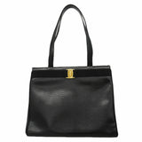 【6he4477】サルヴァトーレフェラガモ トートバッグ ヴァラ レザー ブラック ゴールド金具【中古】レディース