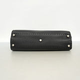 【6he4480】フェンディ ハンドバッグ セレリア ピーカブー レザー ブラック シルバー金具【中古】レディース