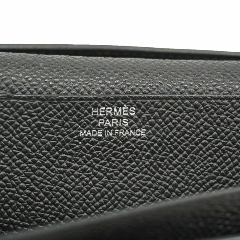 【6he4483】エルメス 長財布 ベアンスフレ ヴォーエプソン ブラック シルバー金具 Y刻印【中古】メンズ レディース ユニセックス
