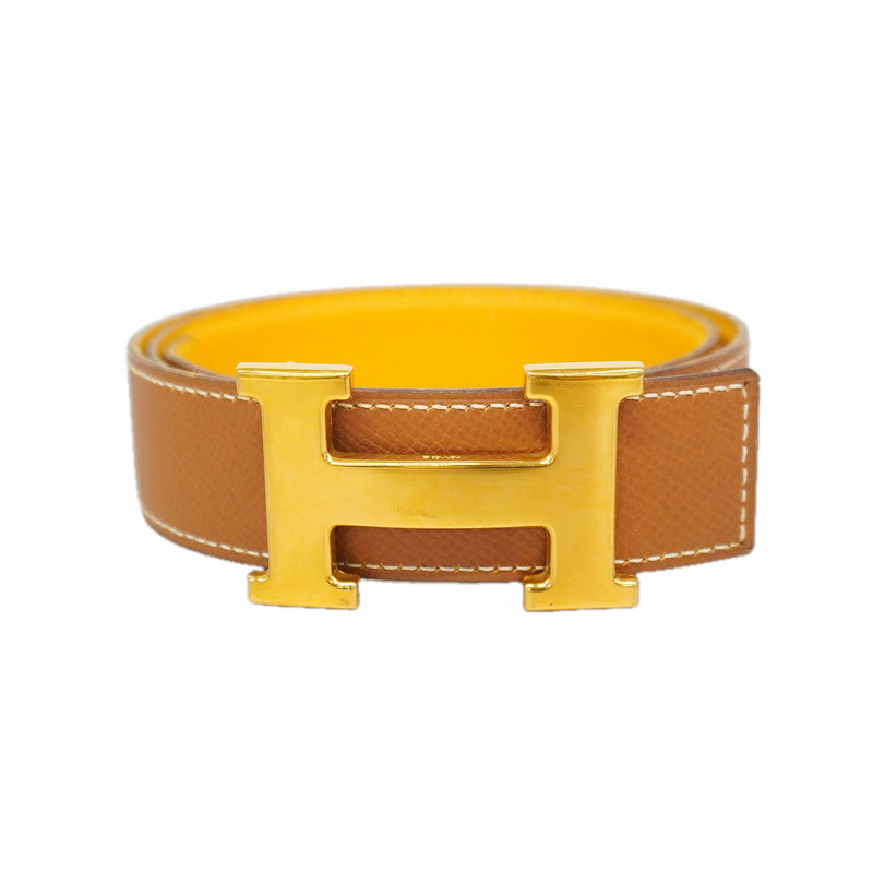 【6he4484】エルメス ベルト コンスタンスベルト クシュベル ゴールド イエロー ゴールド金具 〇Y刻印【中古】メンズ レディース ユニセックス