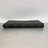 【6he4491-h】ルイヴィトン 長財布 モノグラム・エクリプス ジッピーウォレットホリゾンタル M11611 ブラック【中古】メンズ