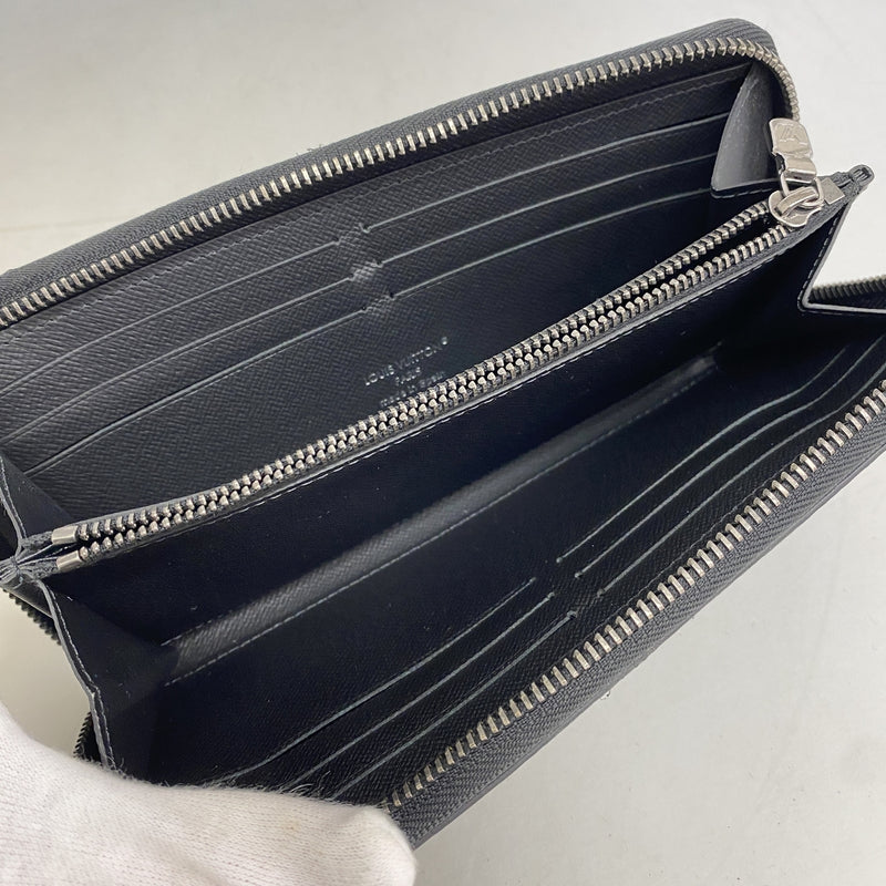 【6he4491-h】ルイヴィトン 長財布 モノグラム・エクリプス ジッピーウォレットホリゾンタル M11611 ブラック【中古】メンズ