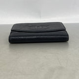 【6he4493-k】シャネル 財布 キャビアスキン ブラック ゴールド金具【中古】レディース