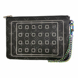 【6he4494-k】ルイヴィトン クラッチバッグ モノグラム・エクリプス フラッシュiPadポーチ M64449 ブラック フラグメントデザイン【中古】メンズ