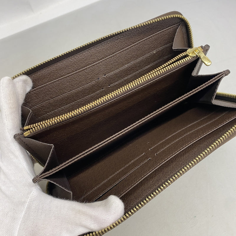 【6he4501】ルイヴィトン 長財布 ダミエ ジッピーウォレット N60015 エベヌ【中古】メンズ レディース ユニセックス
