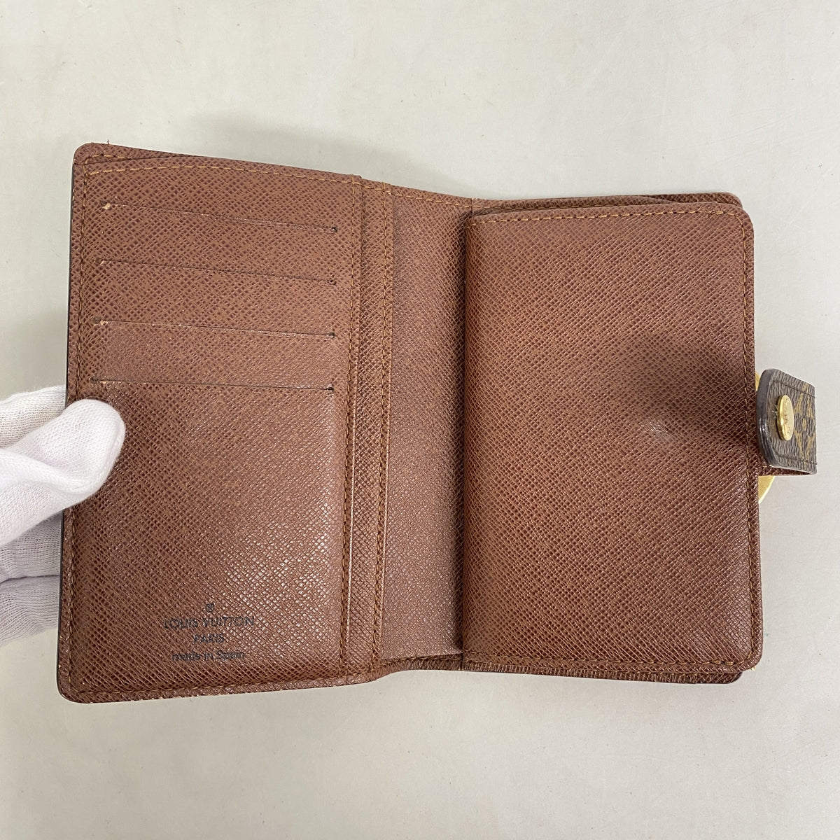 【6he4504】ルイヴィトン 財布 モノグラム ポルトモネビエヴィエノワ M61663 ブラウン【中古】レディース
