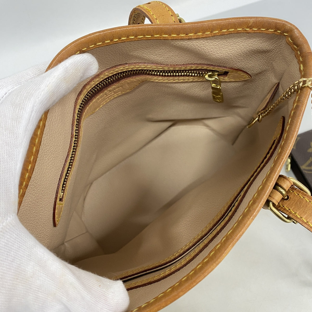 【6he4508】ルイヴィトン トートバッグ モノグラム バケットPM M42238 ブラウン【中古】レディース