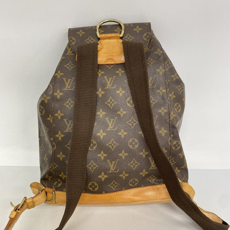 【6he4511】ルイヴィトン リュック・デイパック モノグラム モンスリGM M51135 ブラウン【中古】レディース