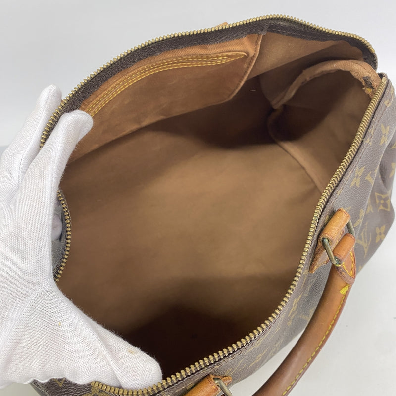 【6he4513】ルイヴィトン ハンドバッグ モノグラム スピーディ35 M41107 ブラウン【中古】レディース