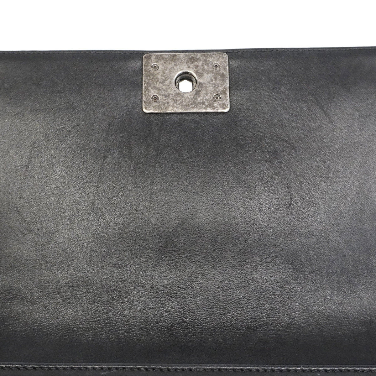 【6he4516-k】シャネル ショルダーバッグ ボーイシャネル チェーンショルダー ラムスキン ブラック シルバー金具【中古】レディース