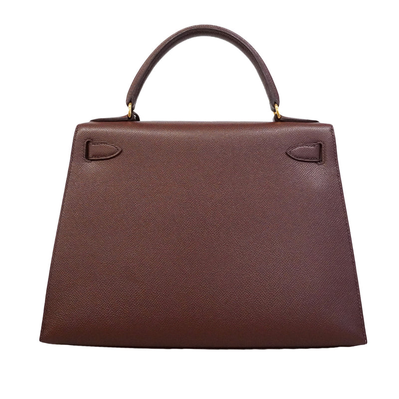 【6he4526-h】エルメス ハンドバッグ ケリー28 クシュベル テール ゴールド金具 □C刻印 2wayバッグ【中古】レディース