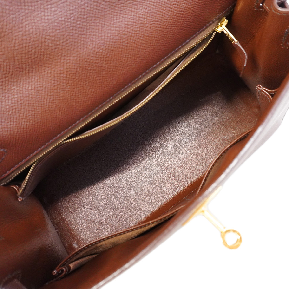 【6he4526-h】エルメス ハンドバッグ ケリー28 クシュベル テール ゴールド金具 □C刻印 2wayバッグ【中古】レディース