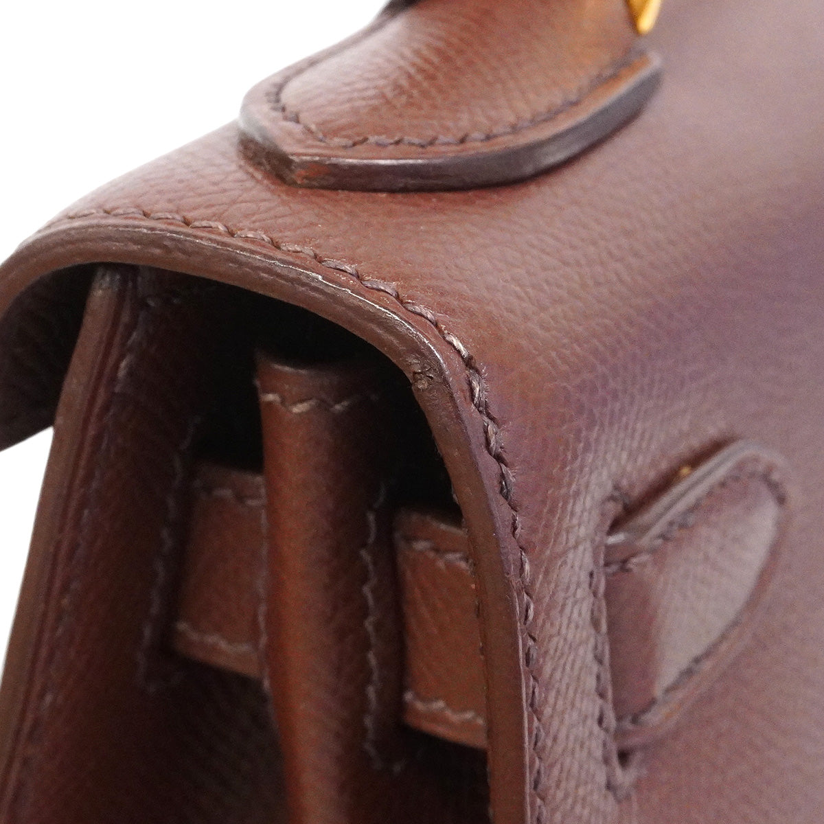 【6he4526-h】エルメス ハンドバッグ ケリー28 クシュベル テール ゴールド金具 □C刻印 2wayバッグ【中古】レディース