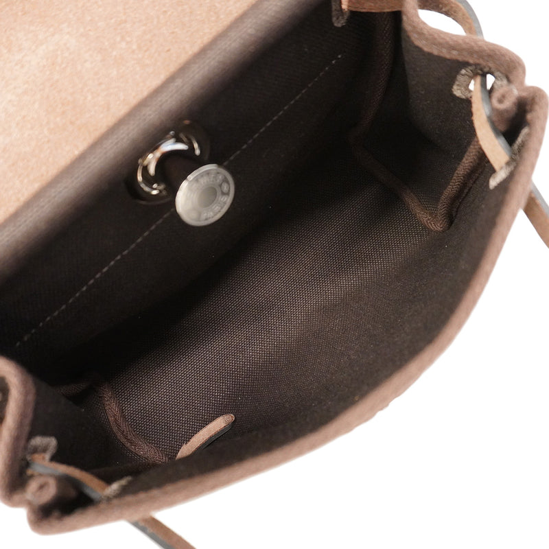 【6he4529】エルメス ショルダーバッグ エールバッグジップ トワルミリタリー エベーヌ シルバー金具 G刻印【中古】レディース