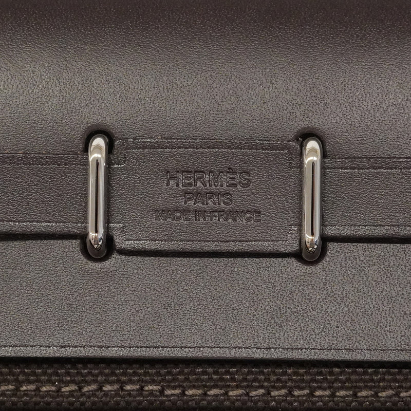 【6he4529】エルメス ショルダーバッグ エールバッグジップ トワルミリタリー エベーヌ シルバー金具 G刻印【中古】レディース