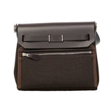 【6he4529】エルメス ショルダーバッグ エールバッグジップ トワルミリタリー エベーヌ シルバー金具 G刻印【中古】レディース