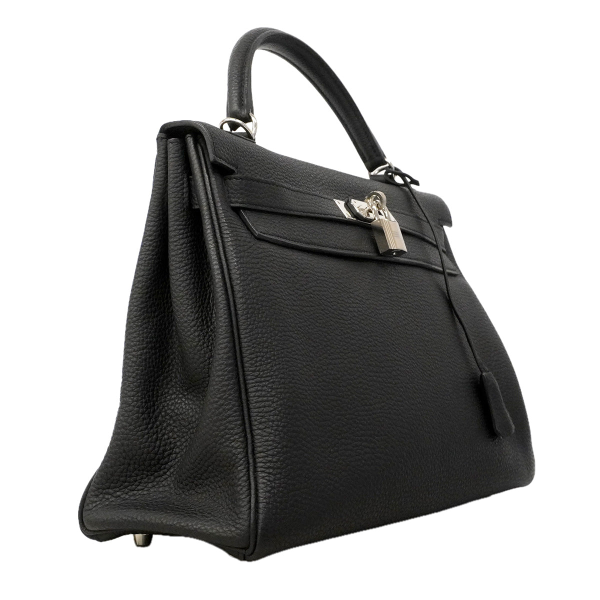 【6he4530】エルメス ハンドバッグ ケリー32 トゴ ブラック シルバー金具 X刻印 2wayバッグ【中古】レディース