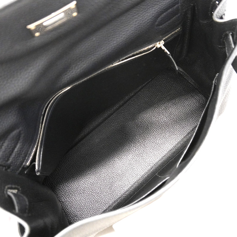 【6he4530】エルメス ハンドバッグ ケリー32 トゴ ブラック シルバー金具 X刻印 2wayバッグ【中古】レディース