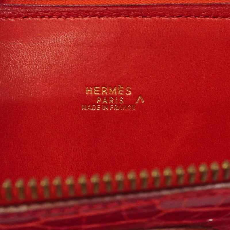 【6he4531】エルメス ハンドバッグ ボリード27 ポロサス レッド ゴールド金具 □A刻印 2wayバッグ【中古】レディース