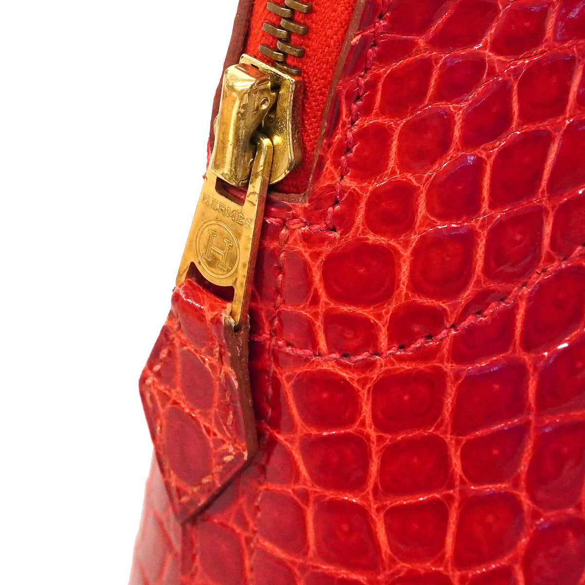 【6he4531】エルメス ハンドバッグ ボリード27 ポロサス レッド ゴールド金具 □A刻印 2wayバッグ【中古】レディース