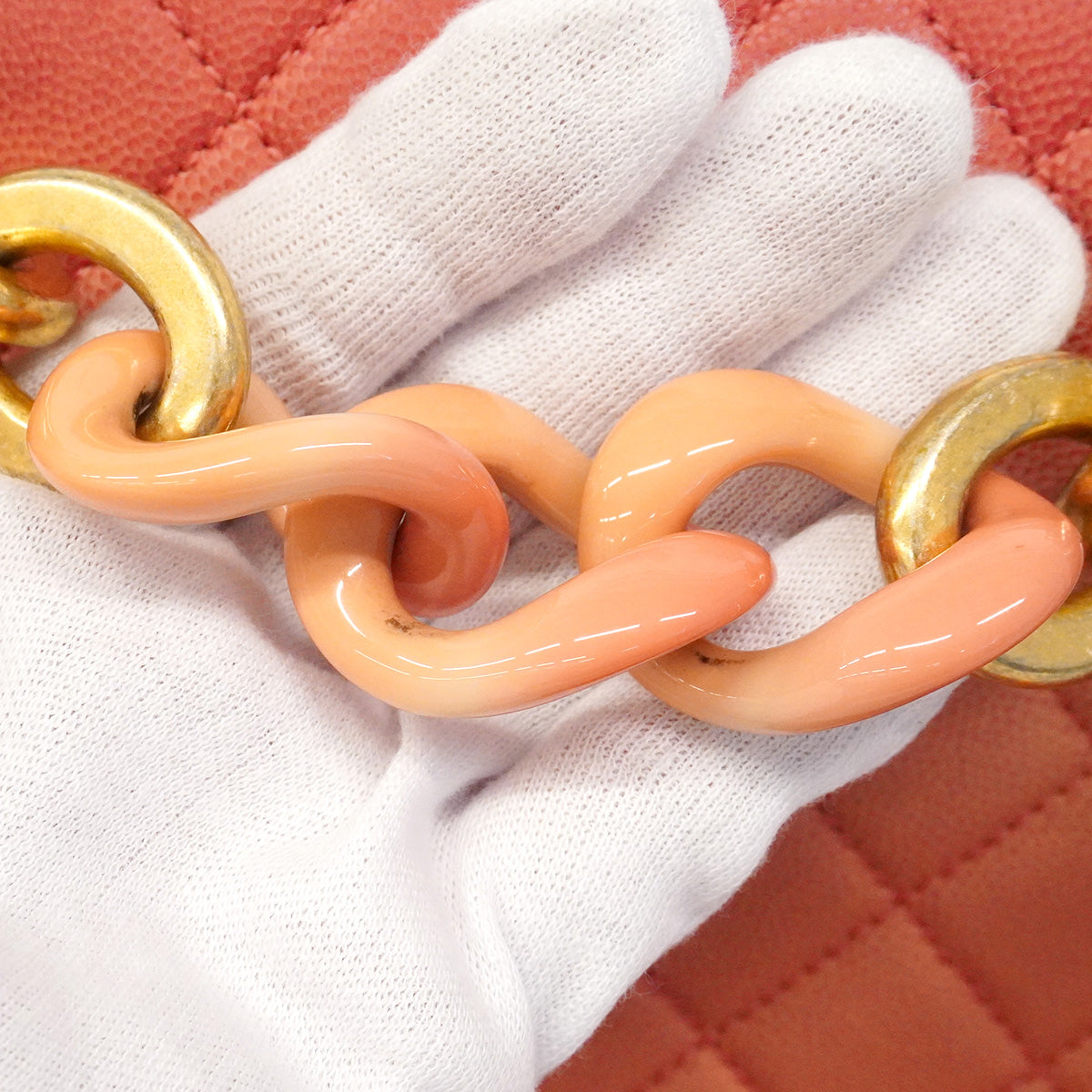 【6he4534】シャネル ショルダーバッグ マトラッセ キャビアスキン ピンク ゴールド金具【中古】レディース