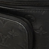 【6he4535】ルイヴィトン ウエストバッグ モノグラム・シャドウ ラッシュバムバッグ M47058 ブラック【中古】メンズ
