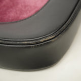 【6he4551-k】グッチ ショルダーバッグ ジャッキー 001 3306 ベロア ピンク ブラック シルバー金具【中古】レディース