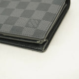 【6he4555-k】ルイヴィトン 長財布 ダミエ・グラフィット ポルトフォイユコロンブス N63116 ブラック グレー【中古】メンズ