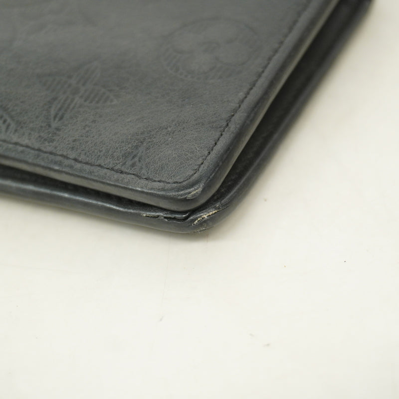 【6he4558-k】ルイヴィトン 長財布 モノグラム・シャドウ ポルトフォイユブラザ M62900 ブラック【中古】メンズ