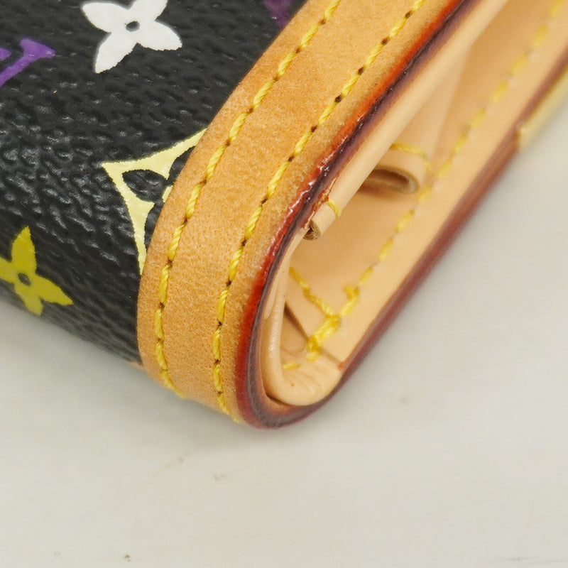 【6he4561-k】ルイヴィトン コインケース モノグラム・マルチカラー ポルトモネプラ M92656 ノワール【中古】レディース