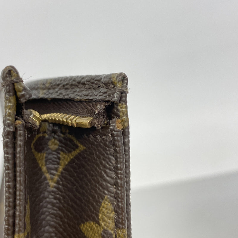 【6he4581】ルイヴィトン ポーチ モノグラム ポッシュトワレット15 M47546 ブラウン【中古】レディース