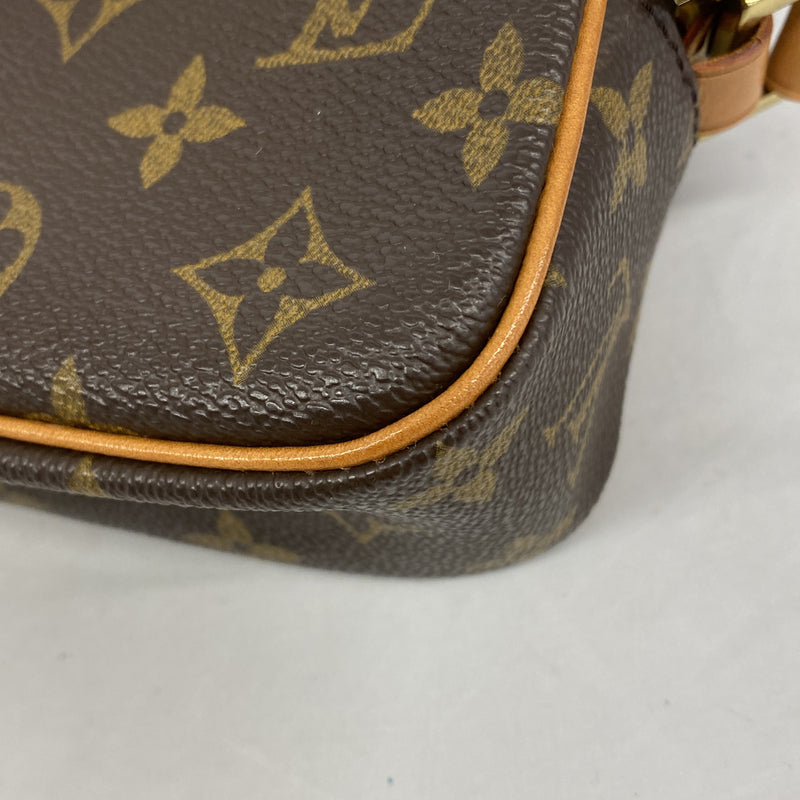 【6he4585-h】ルイヴィトン ショルダーバッグ モノグラム ポシェットシテ M51183 ブラウン【中古】レディース