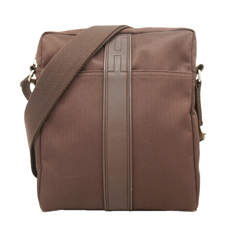 【6he4592】エルメス ショルダーバッグ アカプルコバンドリエールMM トワルシェブロン ブラウン シルバー金具【中古】メンズ レディース ユニセックス