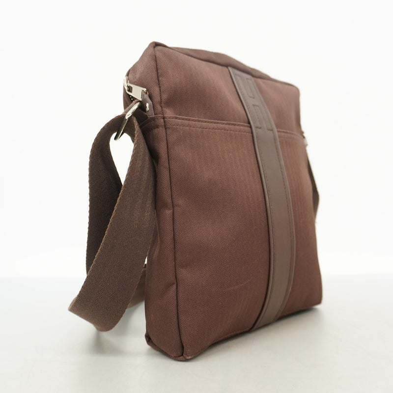 【6he4592】エルメス ショルダーバッグ アカプルコバンドリエールMM トワルシェブロン ブラウン シルバー金具【中古】メンズ レディース ユニセックス