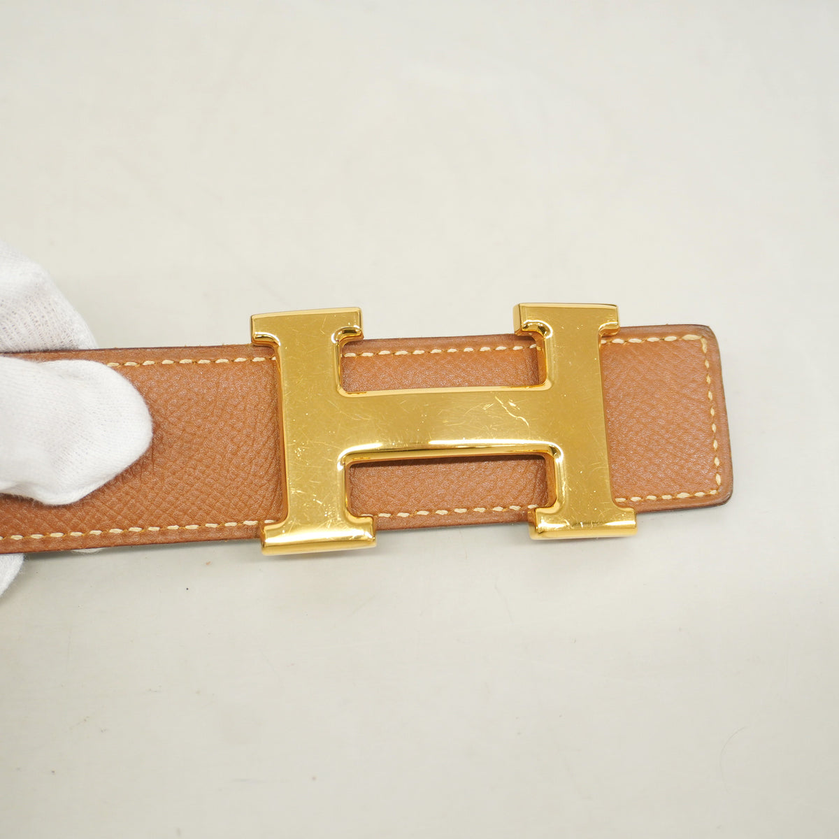 【6he4593】エルメス ベルト コンスタンスベルト クシュベル ボックスカーフ ゴールド ブラック ゴールド金具 〇Y刻印【中古】メンズ レディース ユニセックス