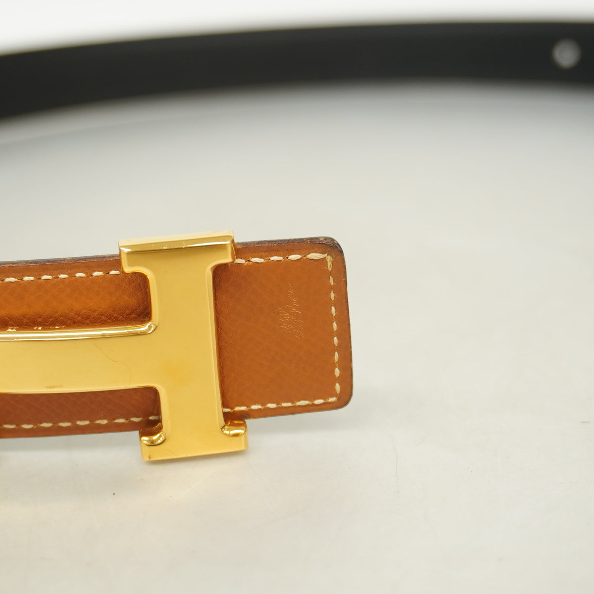 【6he4593】エルメス ベルト コンスタンスベルト クシュベル ボックスカーフ ゴールド ブラック ゴールド金具 〇Y刻印【中古】メンズ レディース ユニセックス
