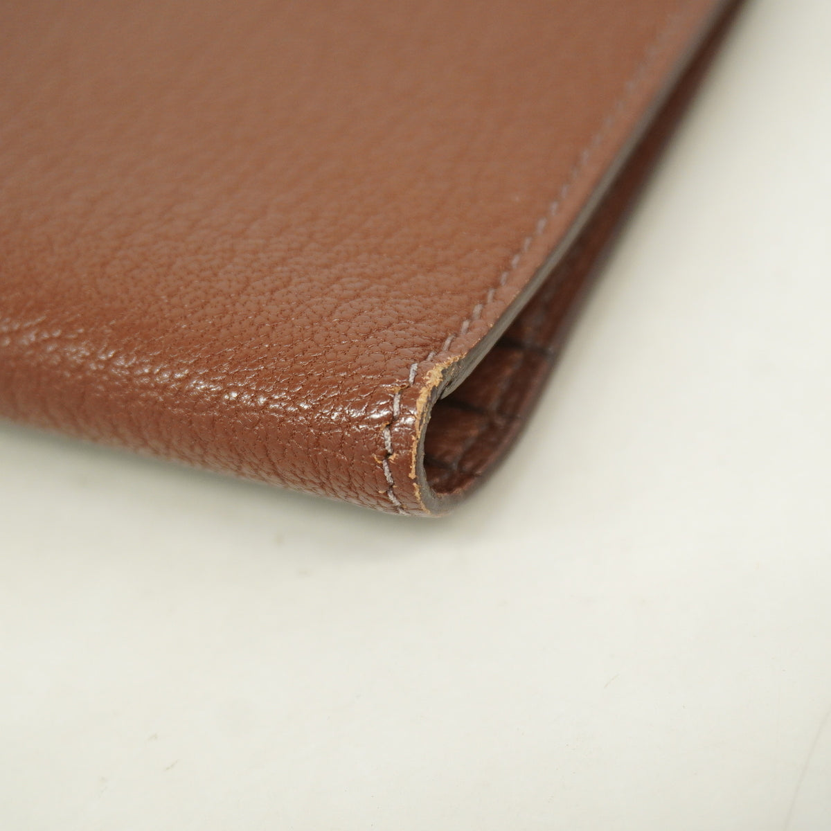 【6he4594】エルメス 長財布 ベアン シェブルミゾル マロン シルバー金具 □I刻印【中古】メンズ レディース ユニセックス