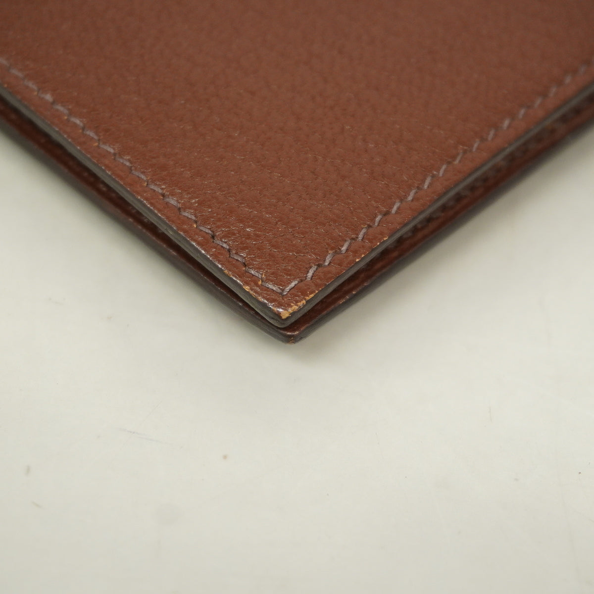 【6he4594】エルメス 長財布 ベアン シェブルミゾル マロン シルバー金具 □I刻印【中古】メンズ レディース ユニセックス