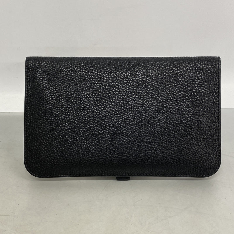 【6he4599】エルメス 長財布 ドゴンGM トゴ ブラック シルバー金具 □L刻印【中古】メンズ レディース ユニセックス