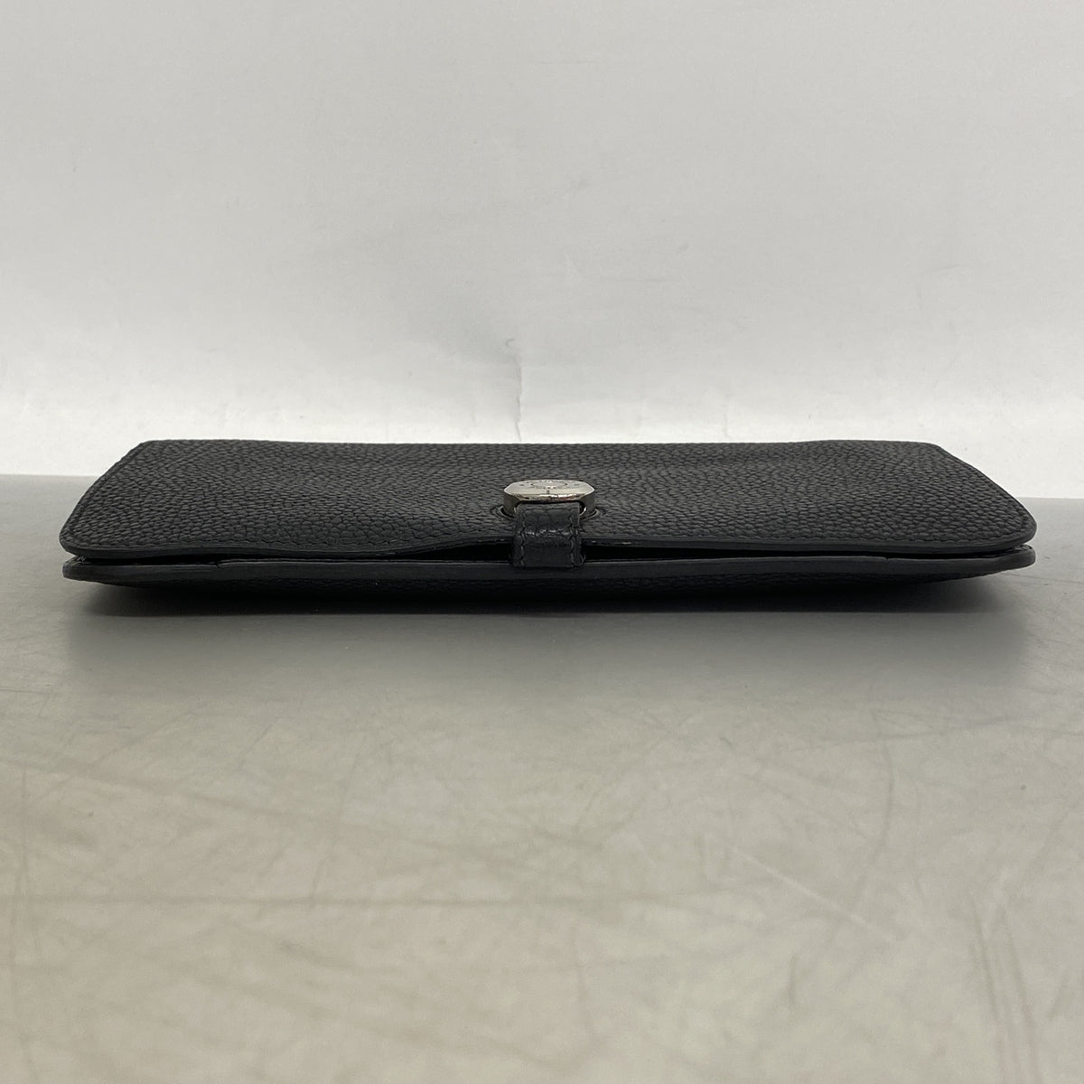 【6he4599】エルメス 長財布 ドゴンGM トゴ ブラック シルバー金具 □L刻印【中古】メンズ レディース ユニセックス