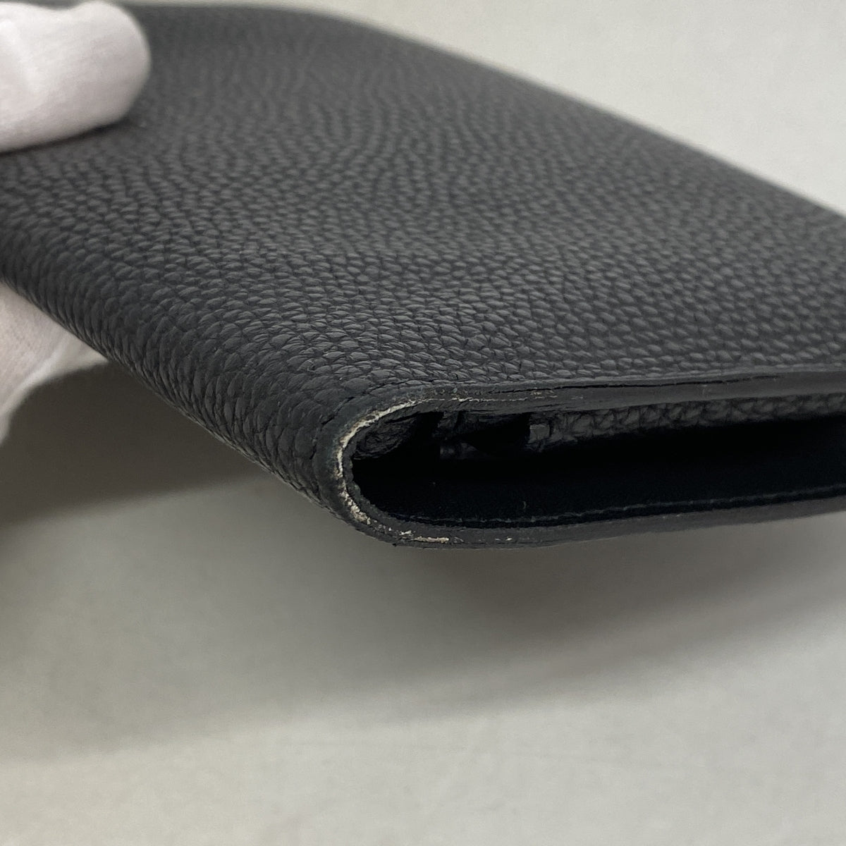 【6he4599】エルメス 長財布 ドゴンGM トゴ ブラック シルバー金具 □L刻印【中古】メンズ レディース ユニセックス