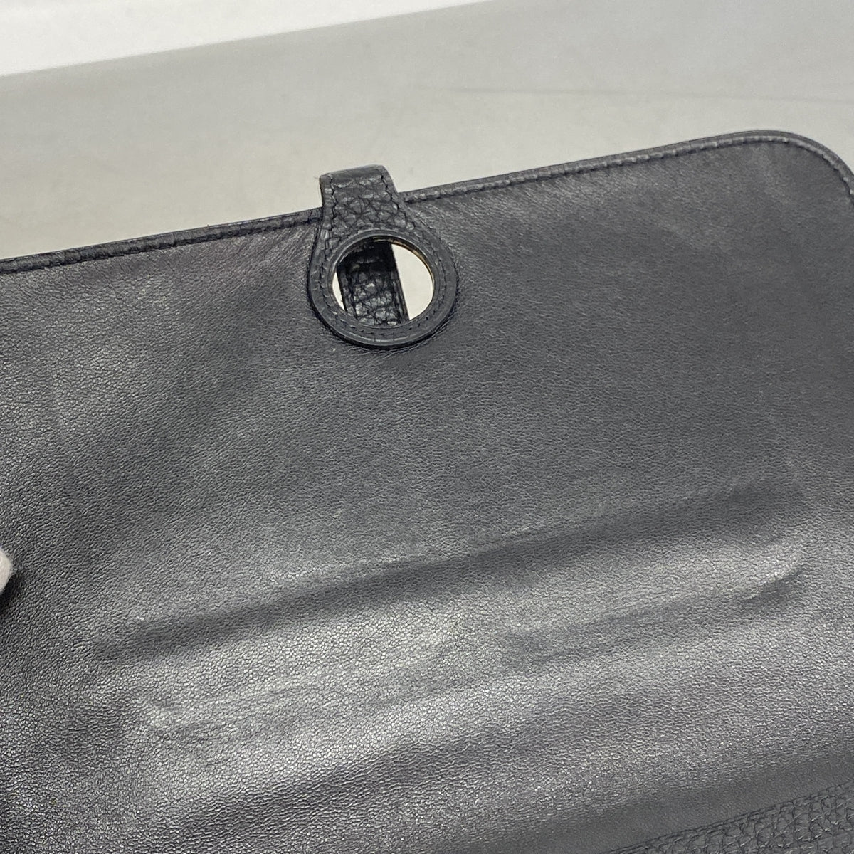 【6he4599】エルメス 長財布 ドゴンGM トゴ ブラック シルバー金具 □L刻印【中古】メンズ レディース ユニセックス