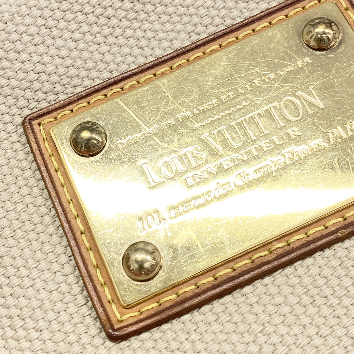 【6he4618-k】ルイヴィトン トートバッグ アンティグア カバMM M40035 ベージュ【中古】レディース