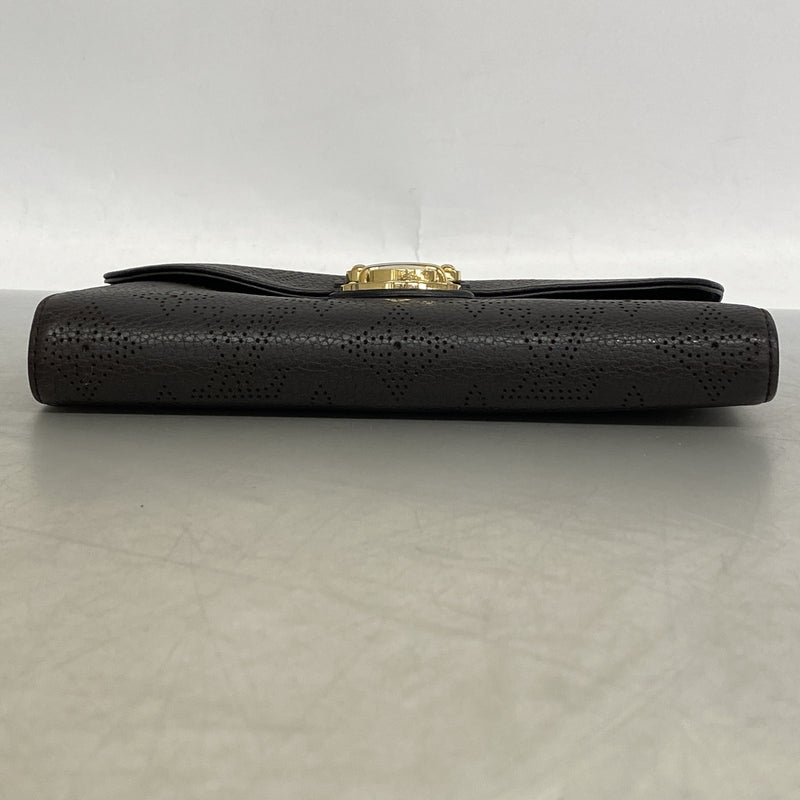 【6he4621-k】ルイヴィトン 三つ折り長財布 マヒナ ポルトフォイユアメリア M95968 ショコラ【中古】レディース