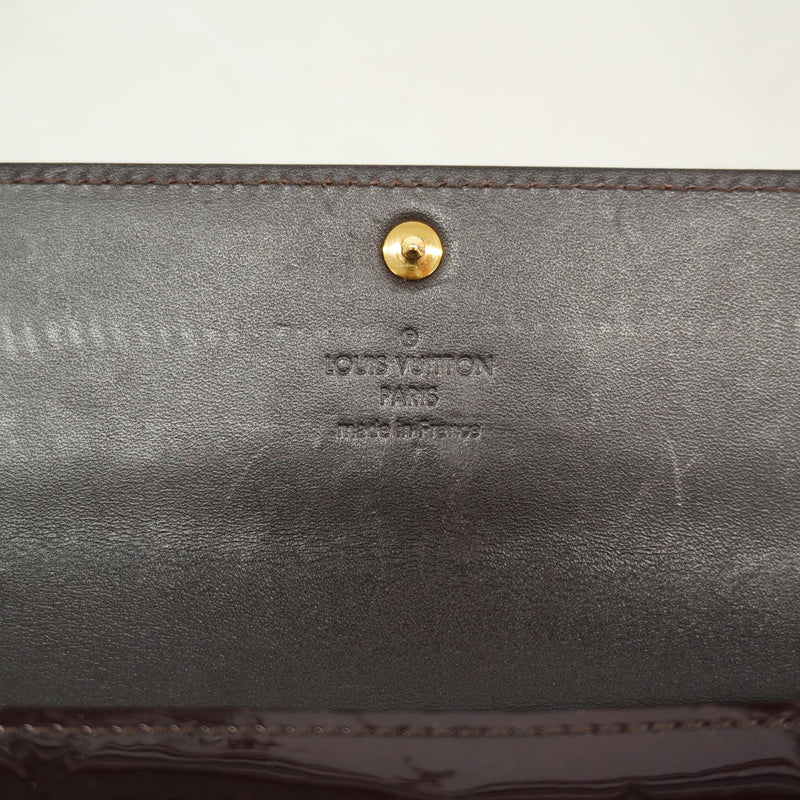 【6he4627】ルイヴィトン 長財布 ヴェルニ ポルトフォイユサラ M93524 アマラント【中古】レディース
