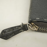 【6he4628】フェンディ 長財布 レザー ブラック シルバー金具【中古】メンズ レディース ユニセックス